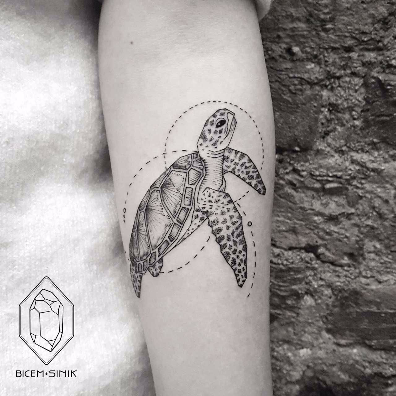 Turtle Tattoo By Bicem Sinik Inked On The Left Forearm In 2020 Turtle