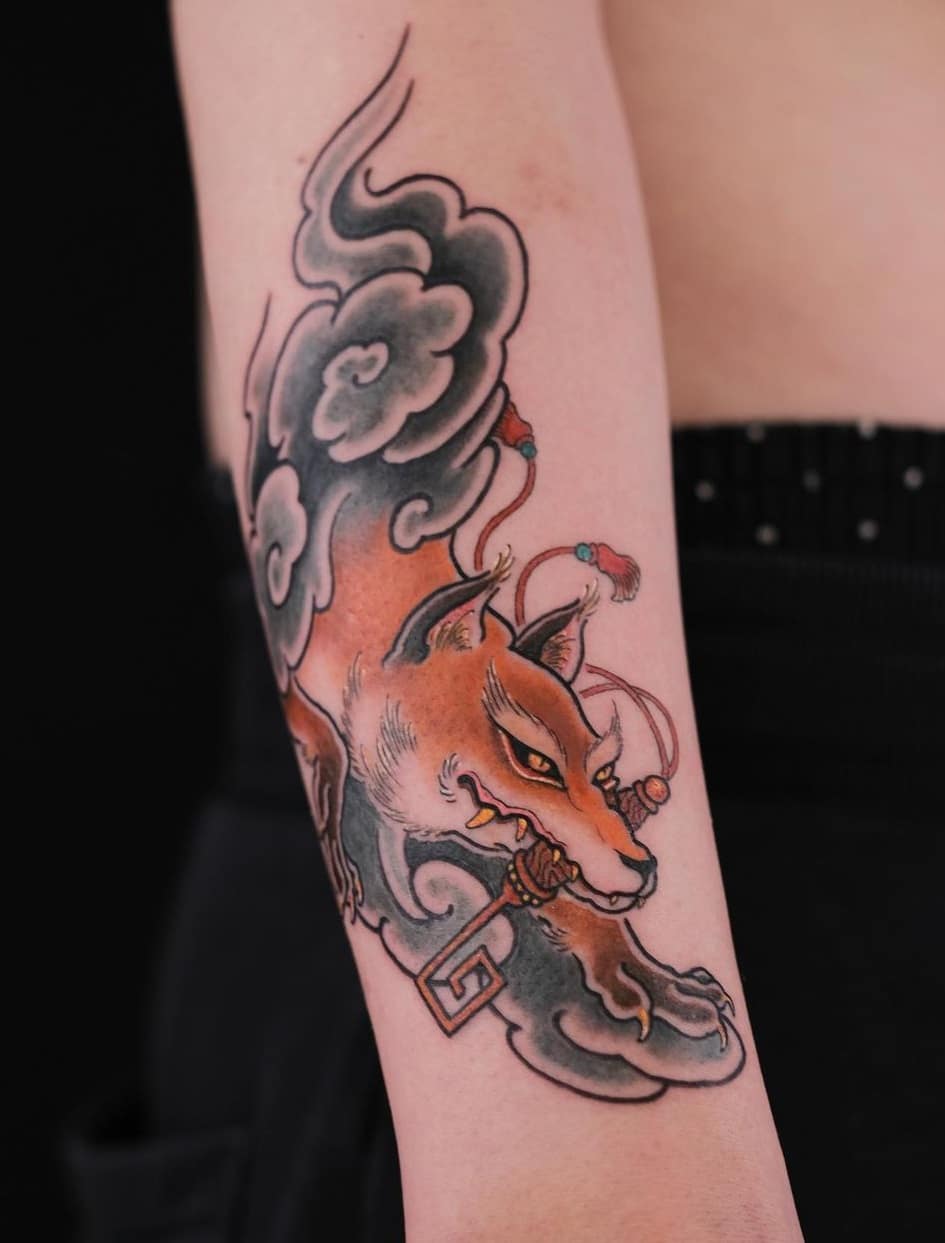 Unleash The Power Of The Nine Tailed Fox Japanese Tattoo Inspiration