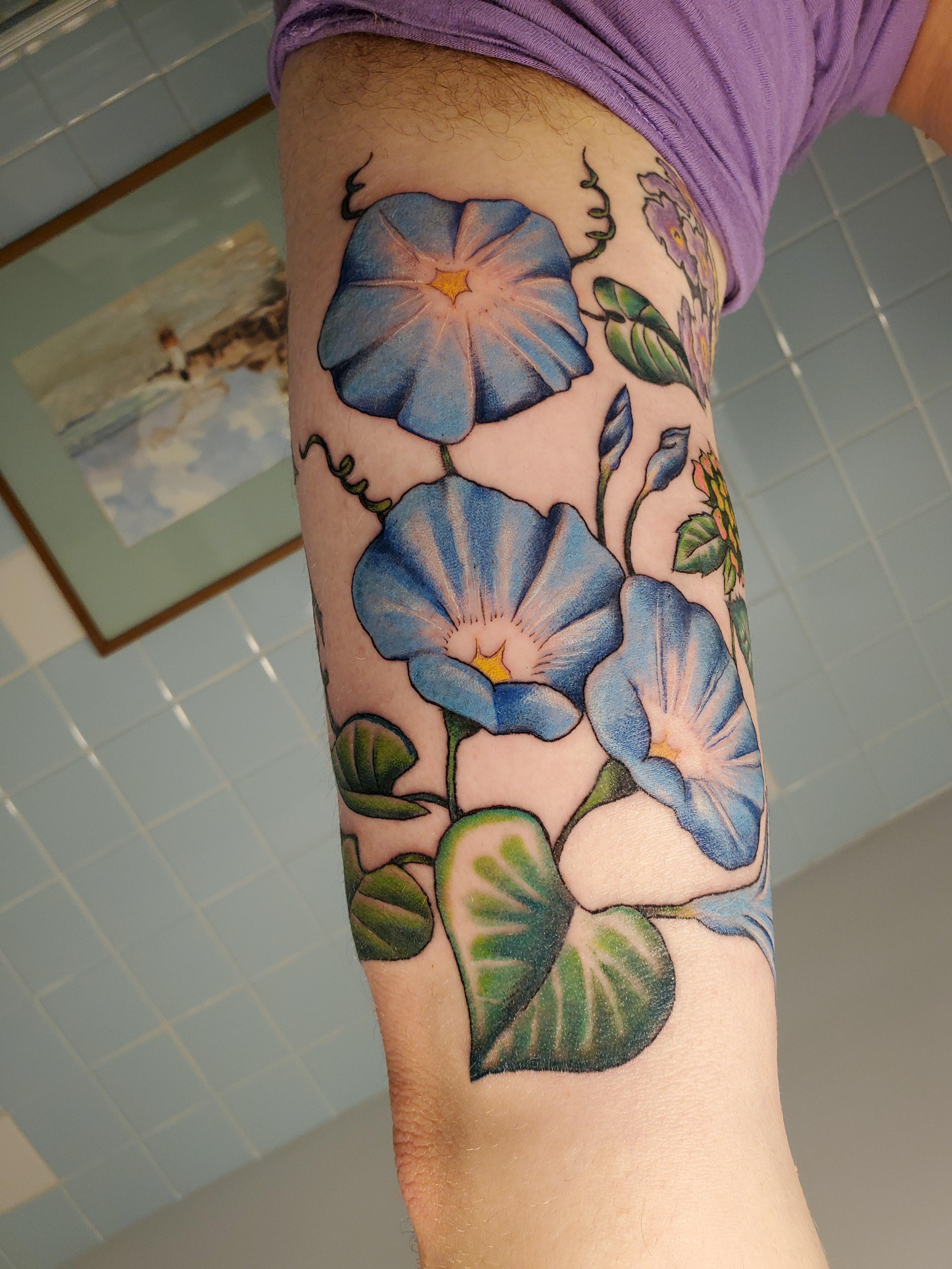 Update 70 Morning Glory And Aster Tattoo Latest In Cdgdbentre