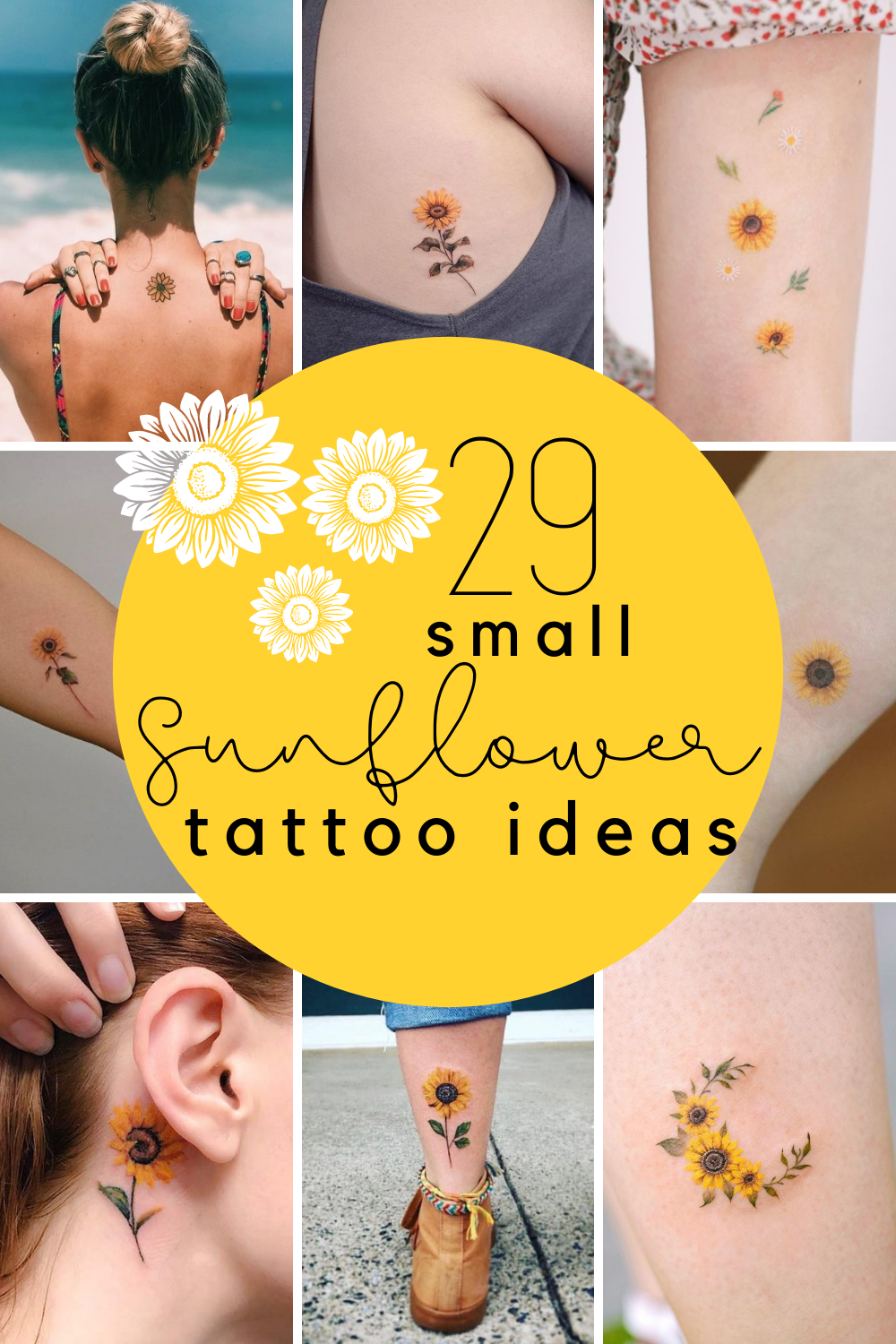 Updated 40 Small Sunflower Tattoos To Bring Sunshine To Your Style