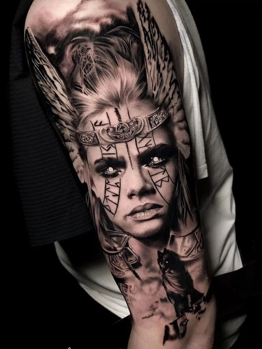 Valkyrie Tattoo Art Valkyrie Tattoo Half Sleeve Tattoo Norse Tattoo