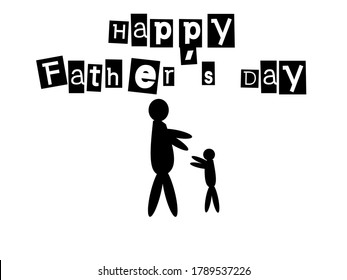 Vector Illustration Father Son Symbol Words Stock Vector Royalty Free