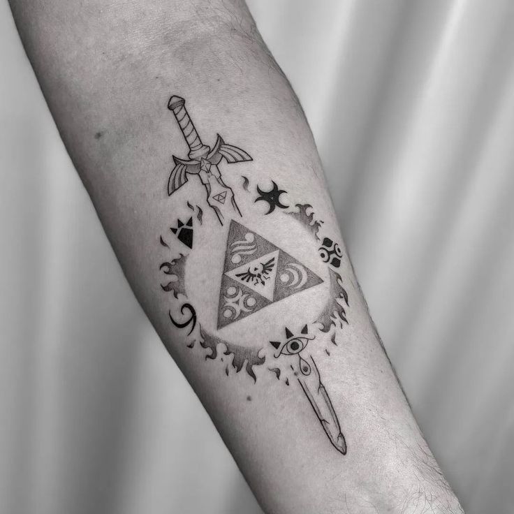 Videogametatts In 2024 Geek Tattoo Zelda Tattoo Gaming Tattoo