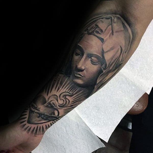 Virgin Mary Tattoo on Forearm: Symbolism and Inspiration