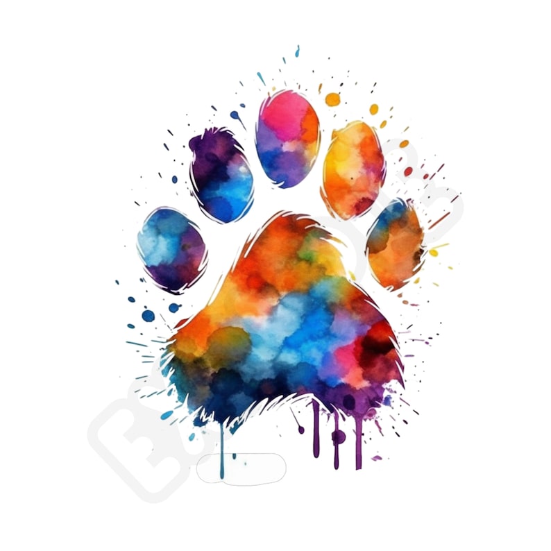 Watercolor Paw Print With Lettering By Carrie 920 920Tattoo