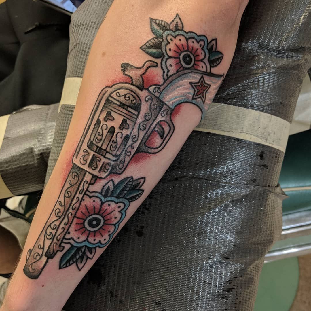 Western Gun Tattoos For Women