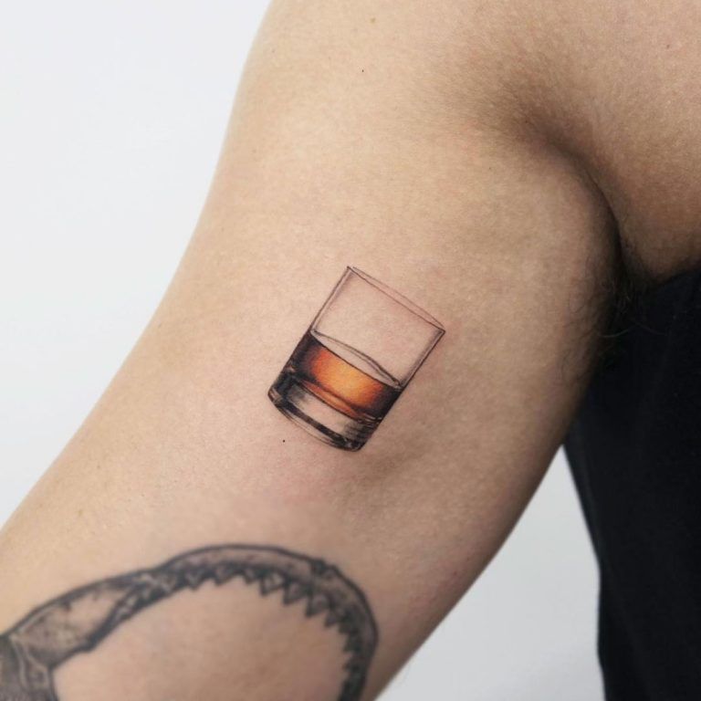 Whiskey Glass Tattoo