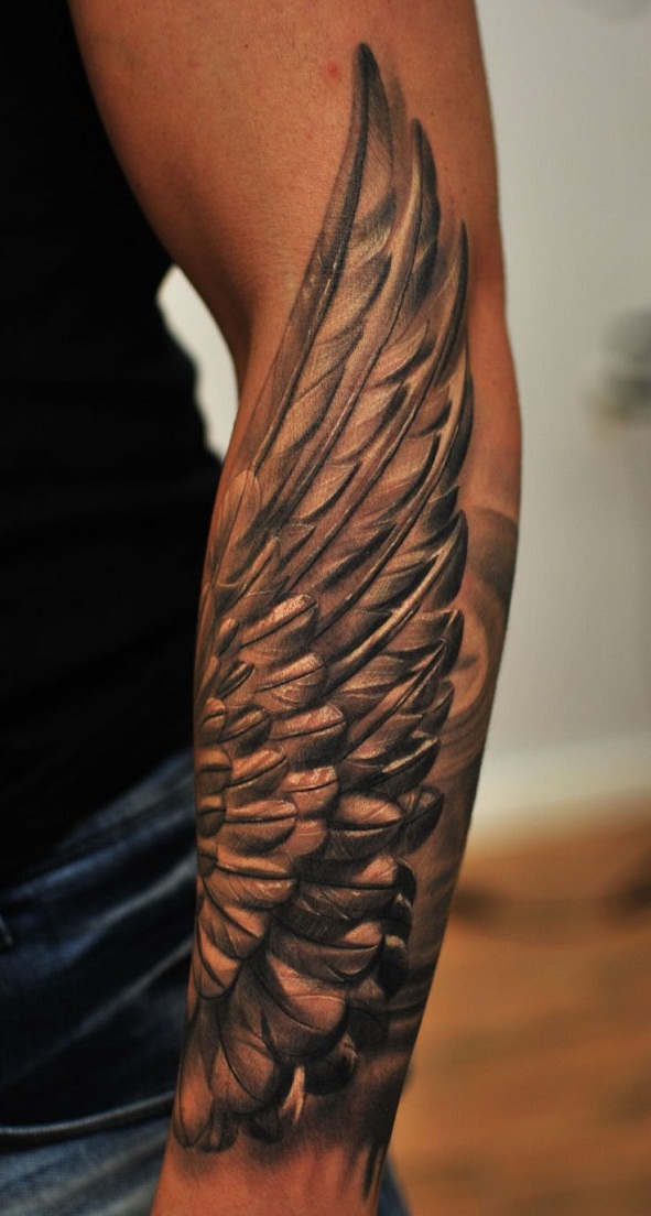 Wing Tattoo Forearm