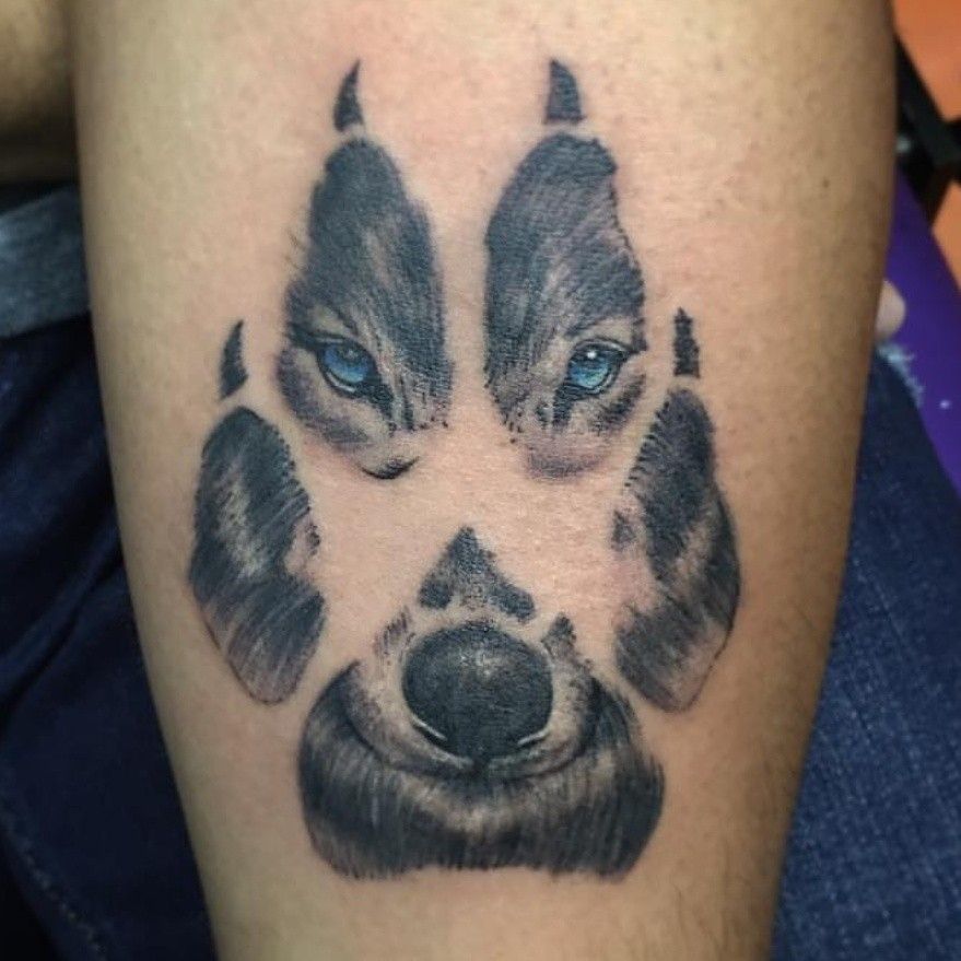 Wolf Paw Print Tattoo Meaning Pawprint Tattoo Paw Print Tattoo Paw