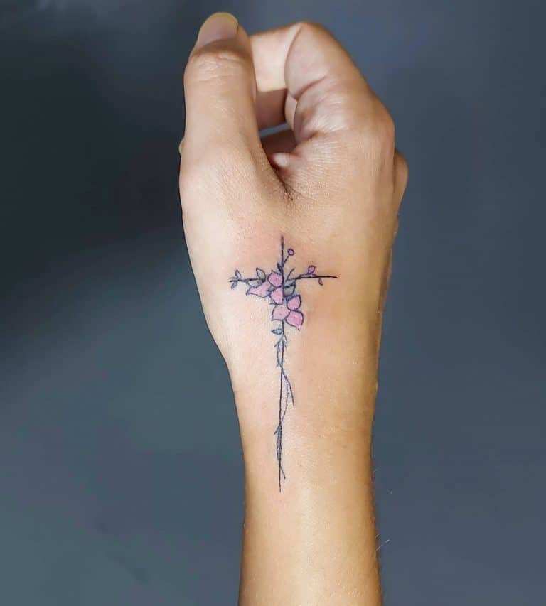 7 Chic Women's Cross Wrist Tattoo Designs