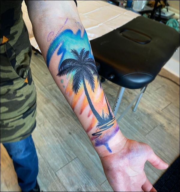 Wonderful Palm Tree Tattoo Designs For Men And Women Tattoosinsta