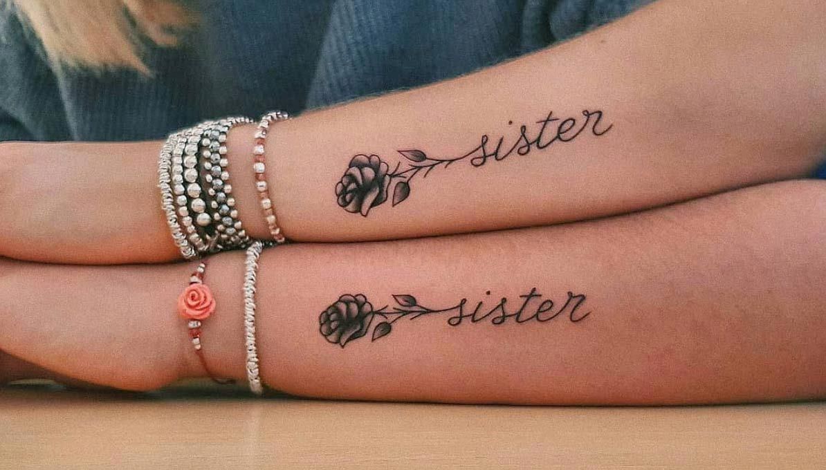 Word Tattoo Design Wordtattoodesign Matching Sister Tattoos Sister Tattoo Designs Twin Tattoos