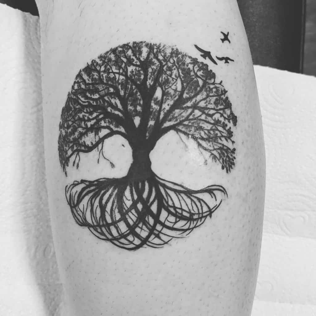 Yggdrasil Tree Of Life Tattoo Tree Tattoo Designs Norse Tattoo