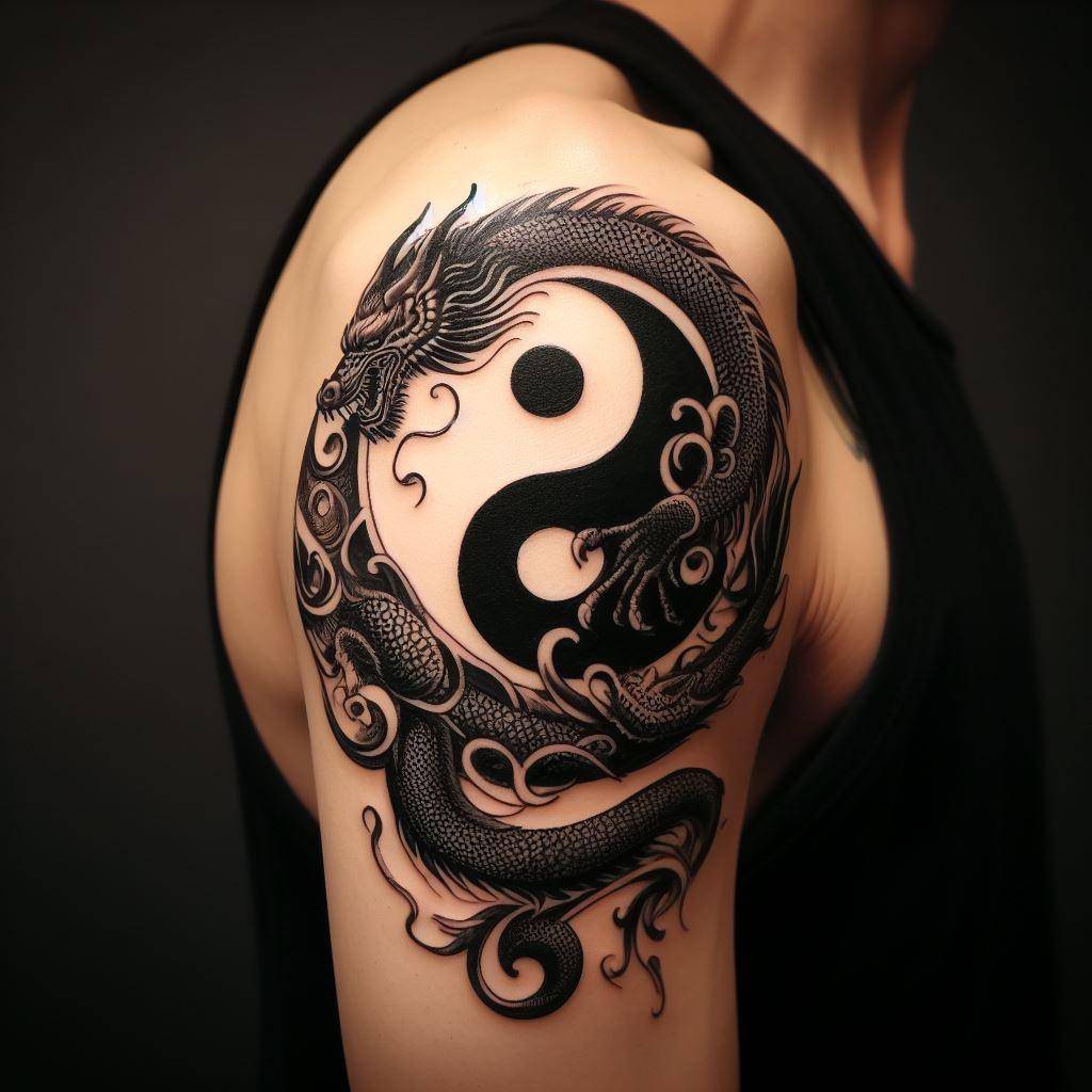 Yin Yang Dragon Tattoo Balancing Power And Harmony Your Own Tattoo